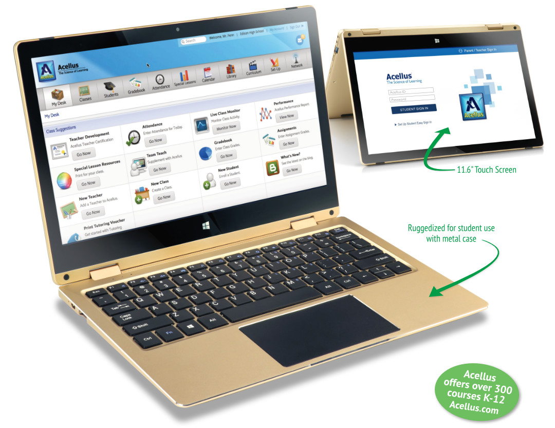 Acellus GoldBook Pro Computer for Schools