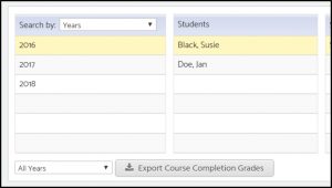 Export Grades - All Years