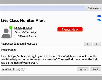 NEW FEATURE: All New Acellus Live Class Monitor